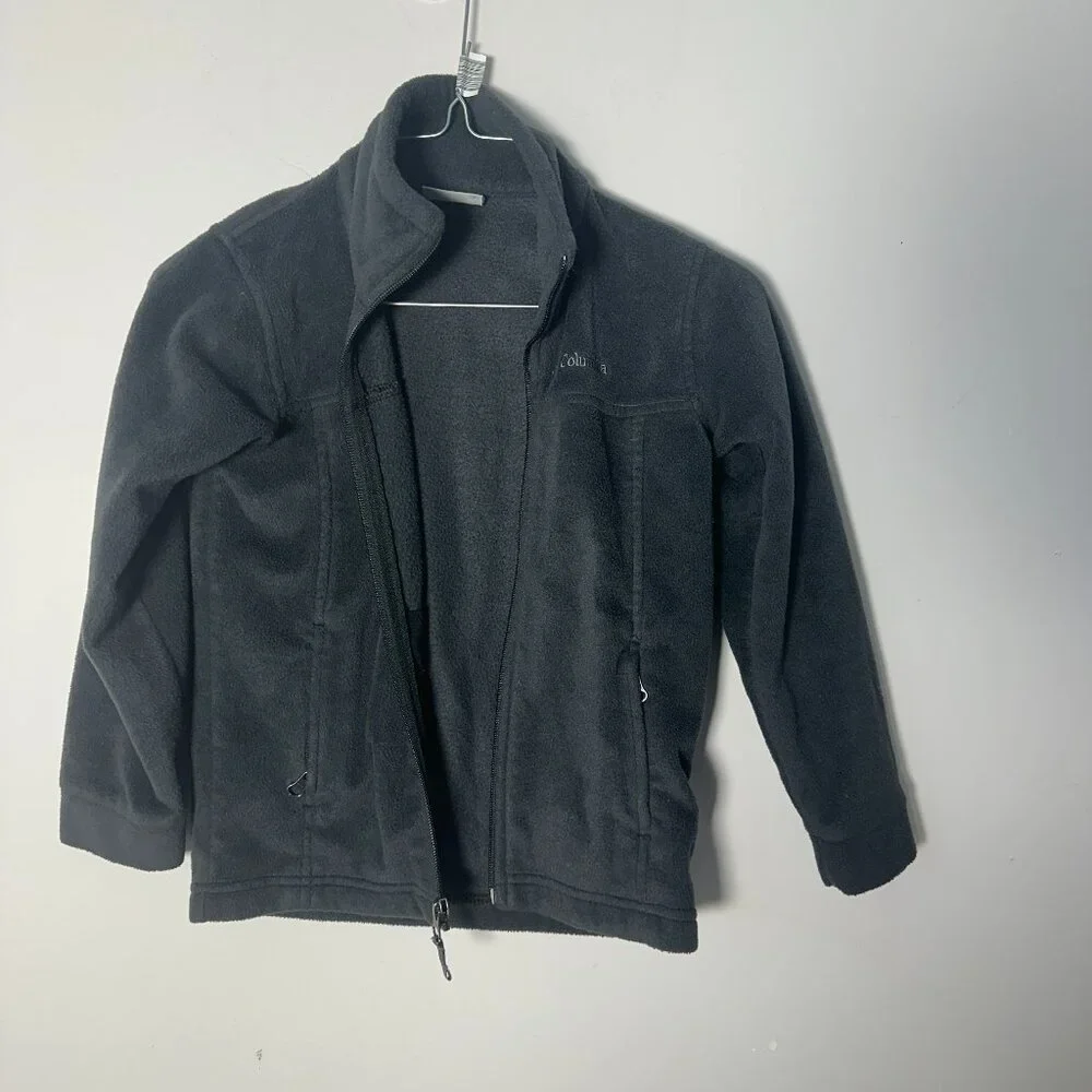 EUC Kids Child Columbia Fleece Jacket XS Black Extra Small - Picture 1 of 4